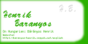 henrik baranyos business card