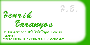 henrik baranyos business card